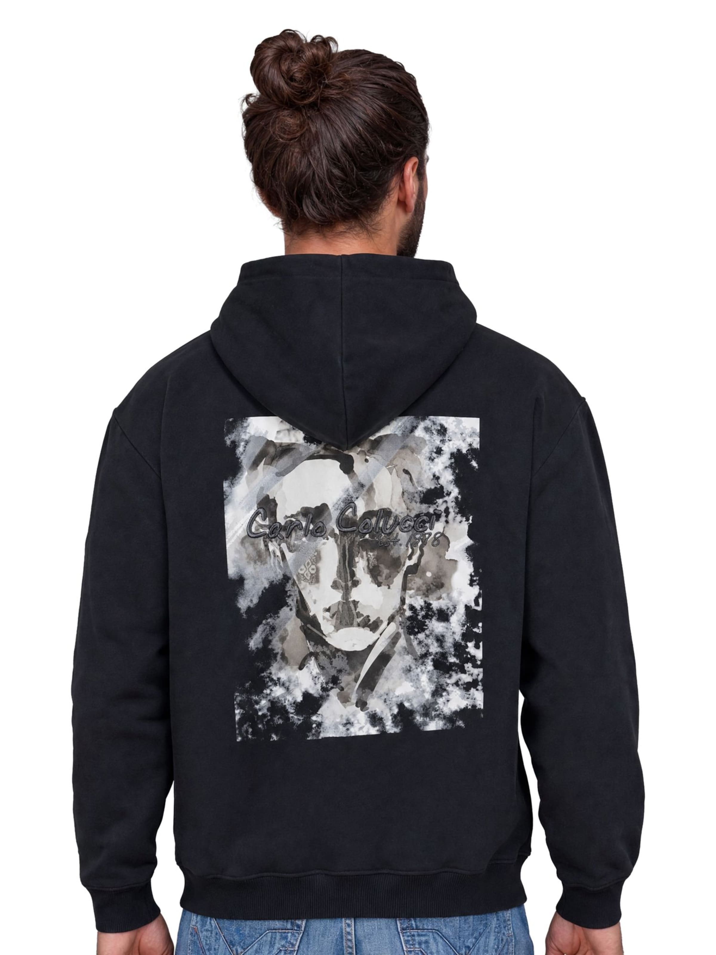 Carlo Colucci Sweatshirt ' Framba ' in Zwart