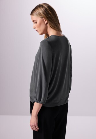 Street One Studio Jersey-Shirt im Blusen-Look in Grau