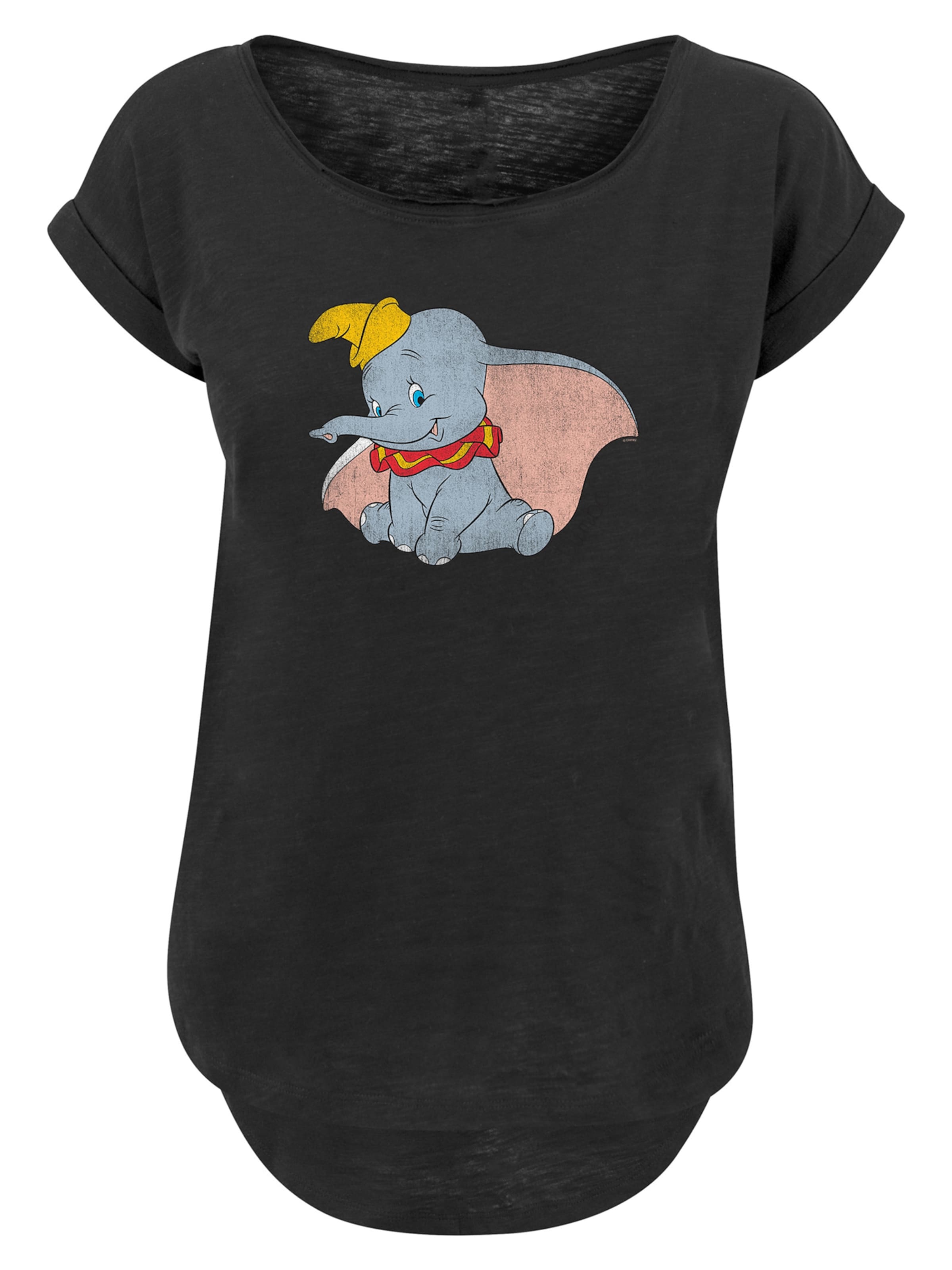 F4NT4STIC Shirt 'Disney Dumbo' in Black: front