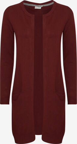 PULZ Jeans Gebreid vest 'SARA' in Rood: voorkant