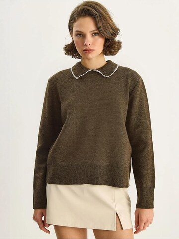 Pullover di Bianco Lucci in marrone: frontale