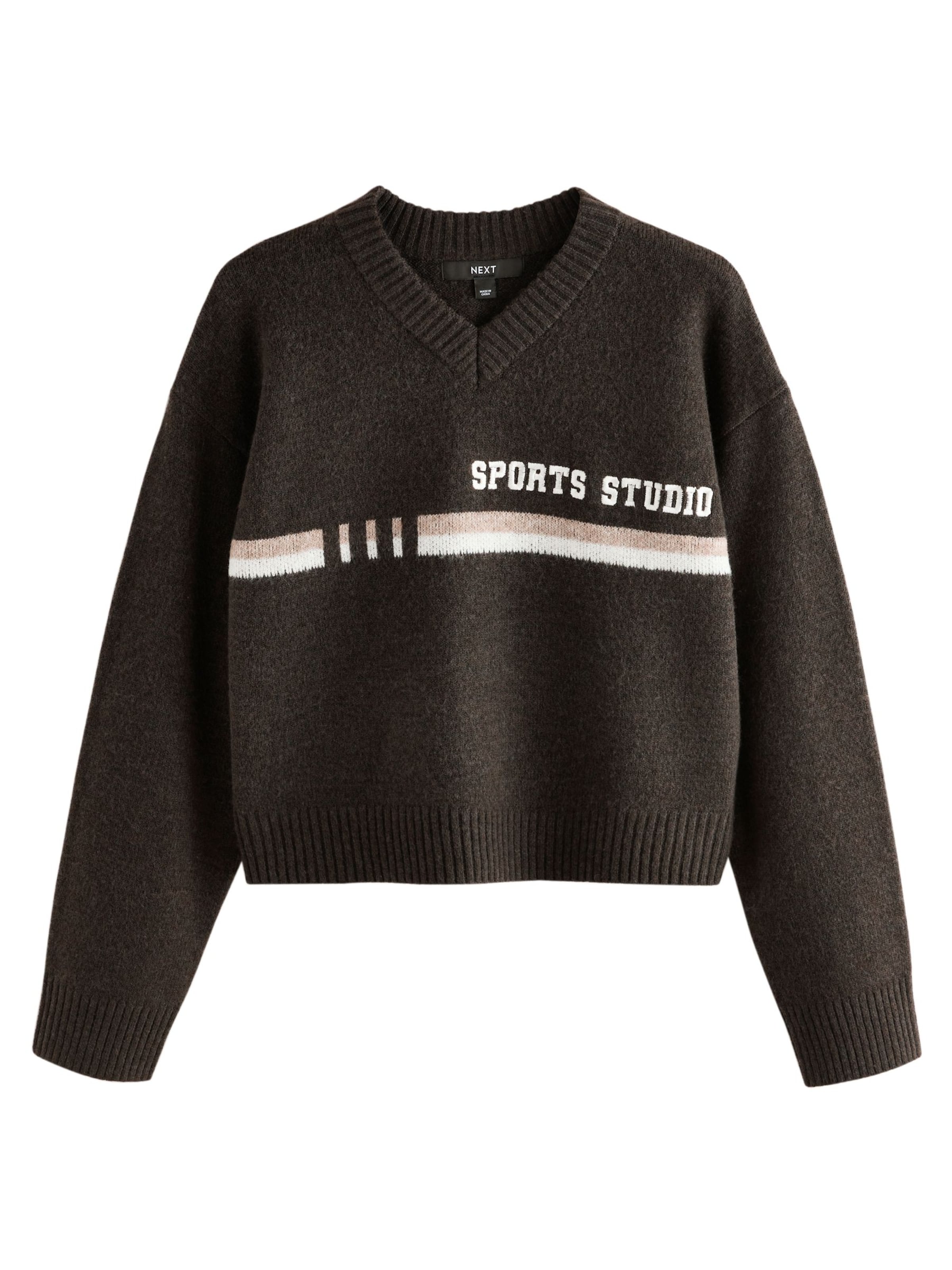 Next Sweter w kolorze brązowy: przód