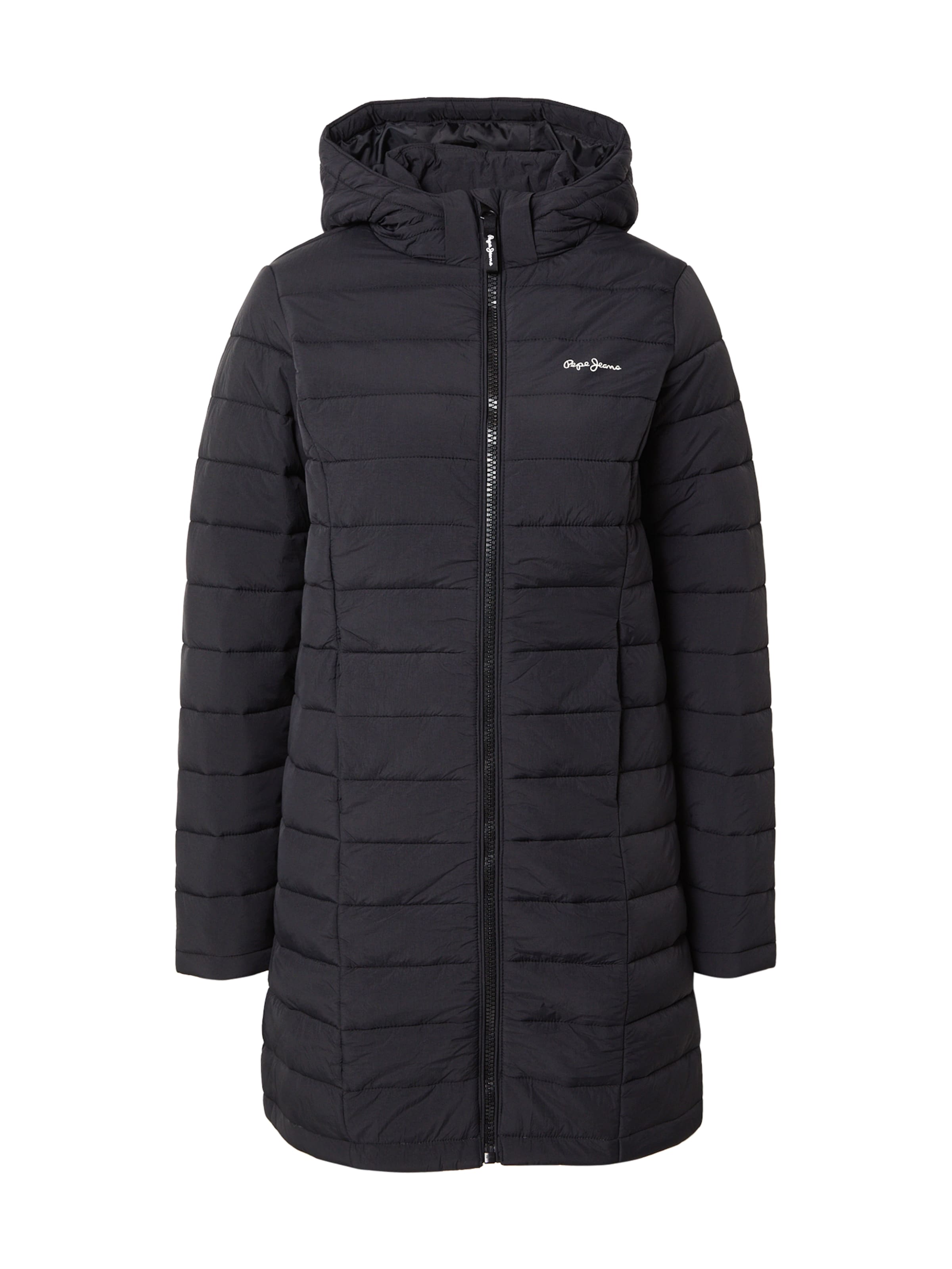 Pepe Jeans - Abrigo de entretiempo en negro: frente