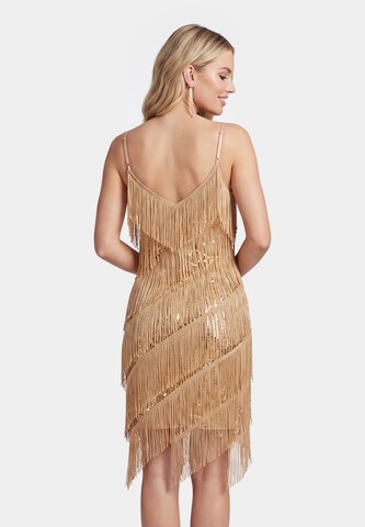 Robe de cocktail faina en or