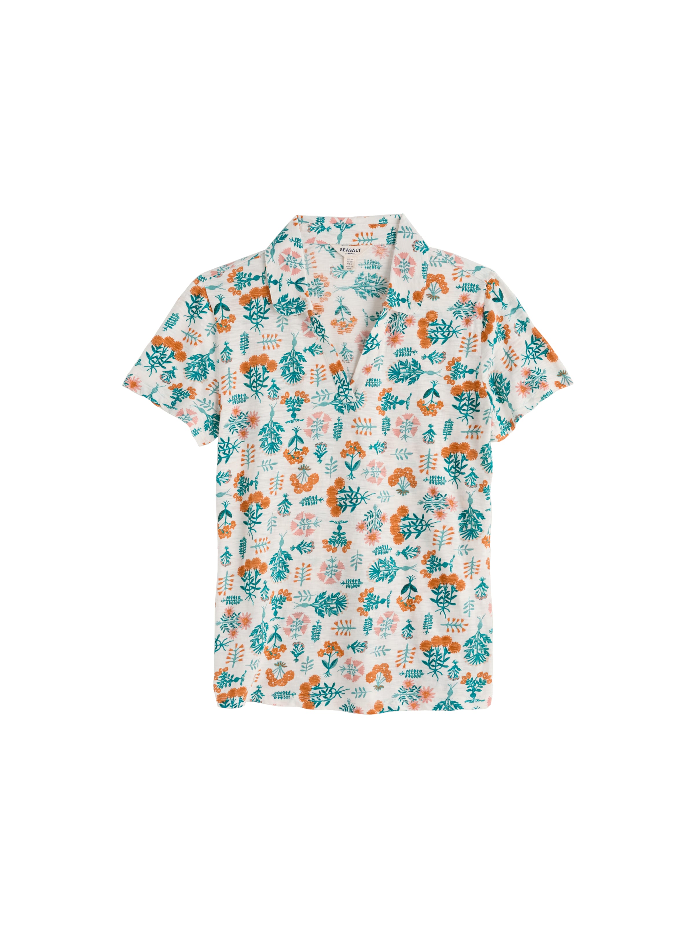 Seasalt Cornwall Shirt 'Wavecrest' in White: front