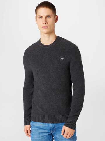 Abercrombie & Fitch Пуловер в сиво: отпред