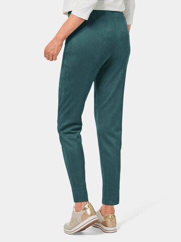 Goldner Slim fit Pleat-Front Pants in Green