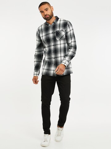 Threadbare Regular Fit Hemd 'Franco' in Schwarz