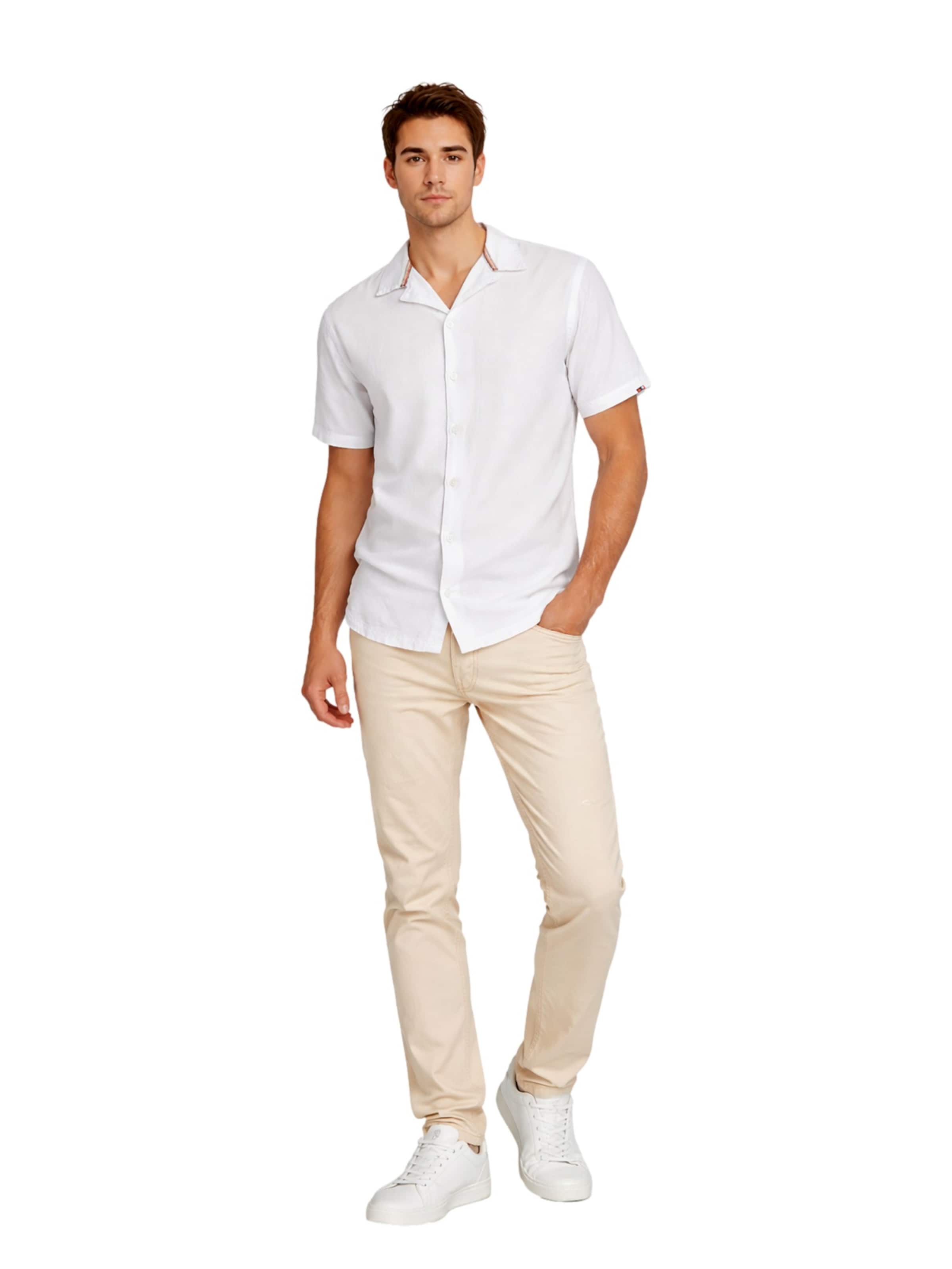 INDICODE Regular fit Button Up Shirt in White
