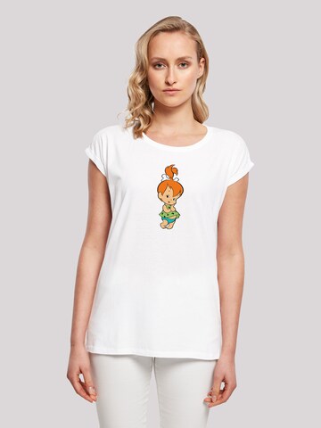 F4NT4STIC Shirt 'Pebbles Flintstone' in Wit: voorkant