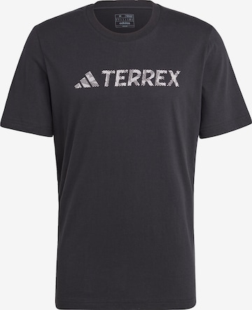 T-Shirt fonctionnel ADIDAS TERREX en noir : devant