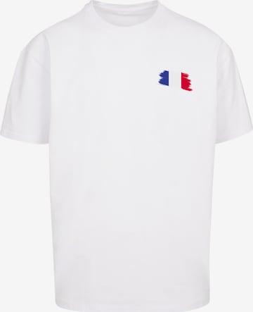 F4NT4STIC Shirt 'France Frankreich Flagge Fahne' in Wit: voorkant
