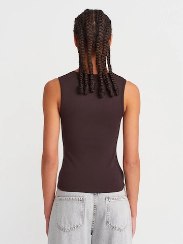 Dilvin - Blusa em castanho