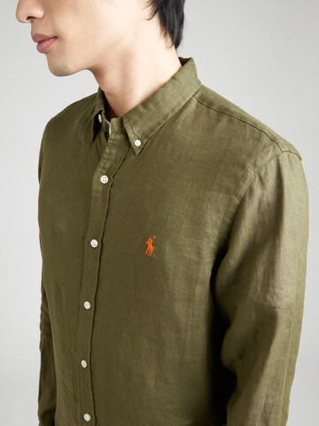 Slim fit Camicia di Polo Ralph Lauren in verde