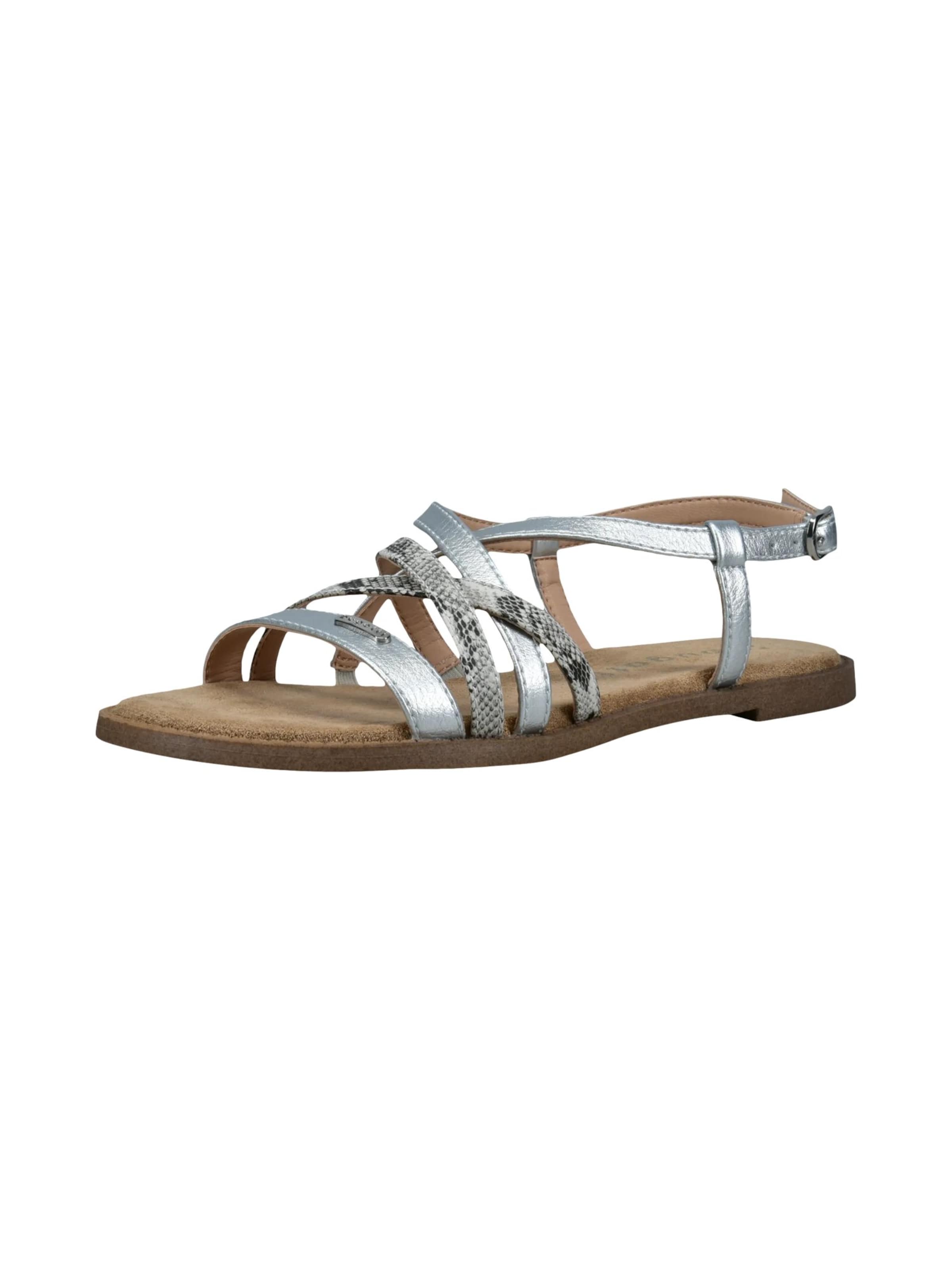bugatti Sandals in Silver: front