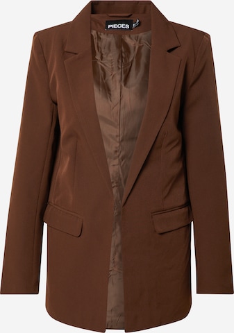 PIECES Blazer 'Bozzy' in Brown: front