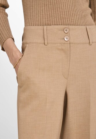 Wide Leg Pantalon à plis Fadenmeister Berlin en beige