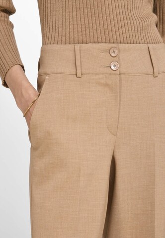 Fadenmeister Berlin Wide leg Pleated Pants in Beige