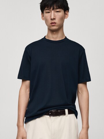 MANGO MAN T-shirt 'BELLOW' i blå: framsida