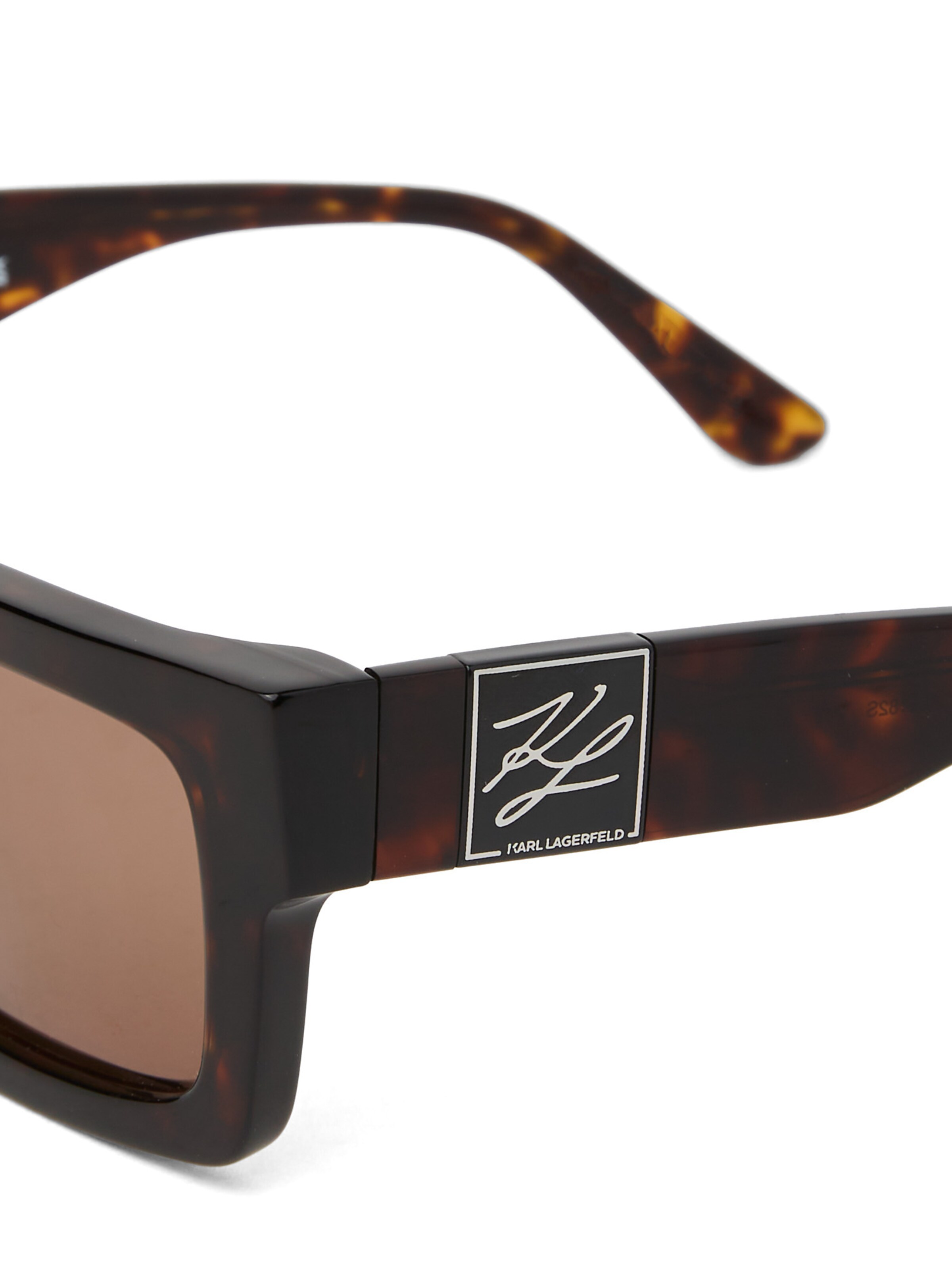Karl Lagerfeld Γυαλιά ηλίου ' SONNENBRILLE MIT AUSGESCHNITTENER KARL SIGNATUR ' σε καφέ