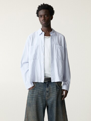 Fit confort Chemise Pull&Bear en bleu : devant