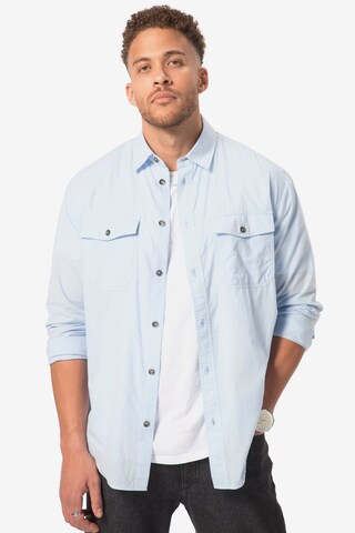 Coupe regular Chemise STHUGE en bleu : devant