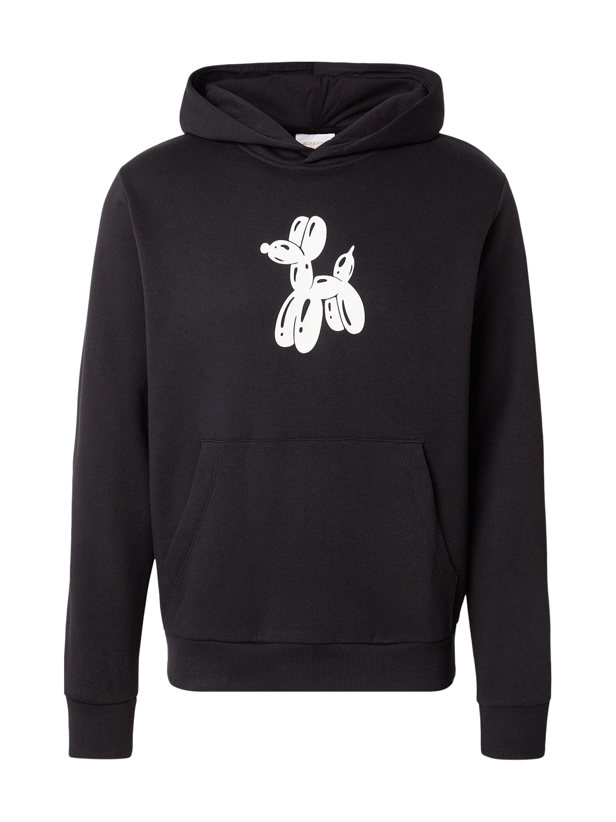 Felpa 'JOROBJECT' di JACK & JONES in nero: frontale