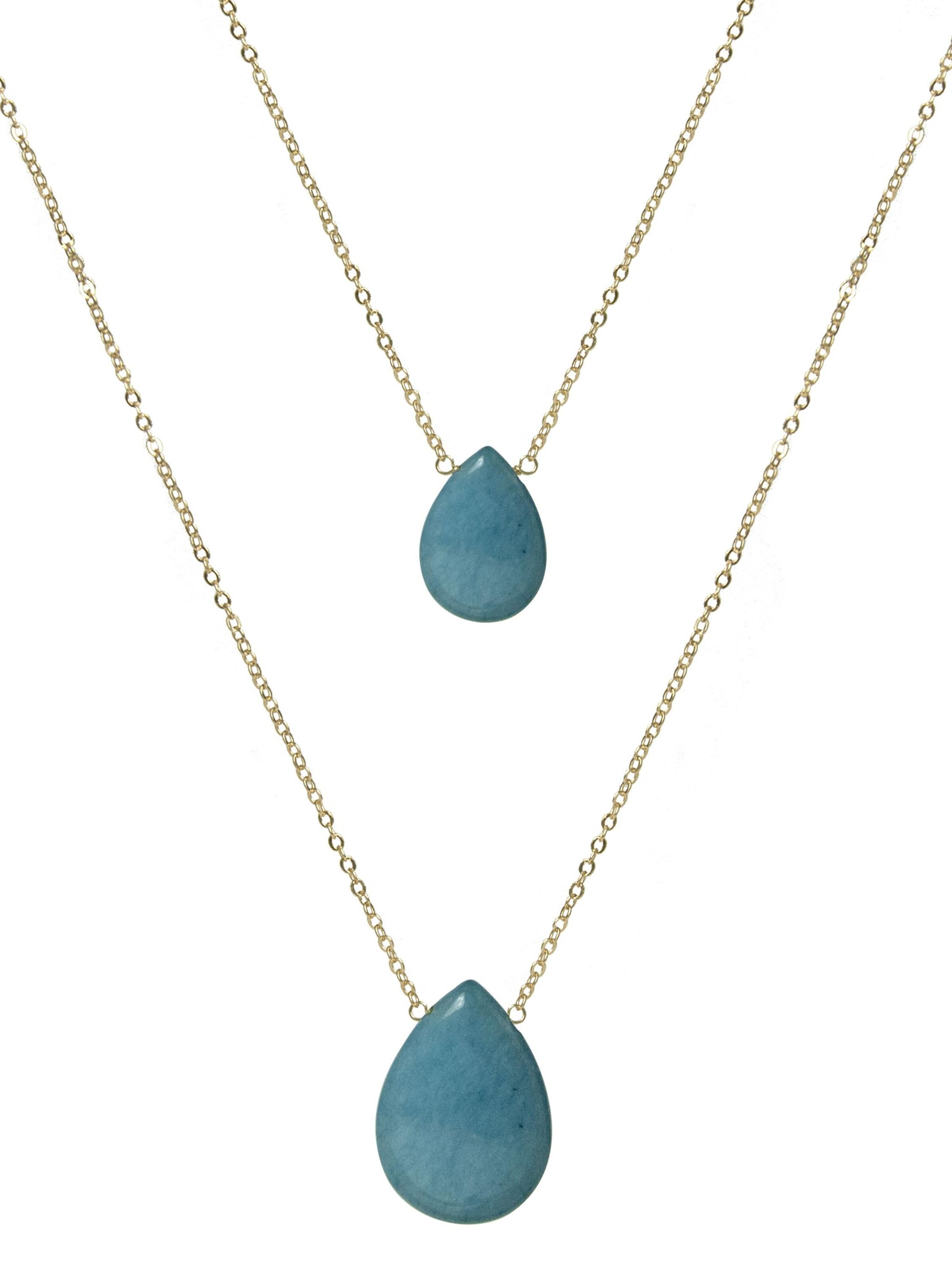 Collana 'Abelia' di Luxenter in blu: frontale