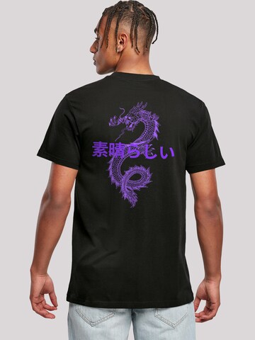 T-Shirt 'Dragon Japan' F4NT4STIC en noir : devant