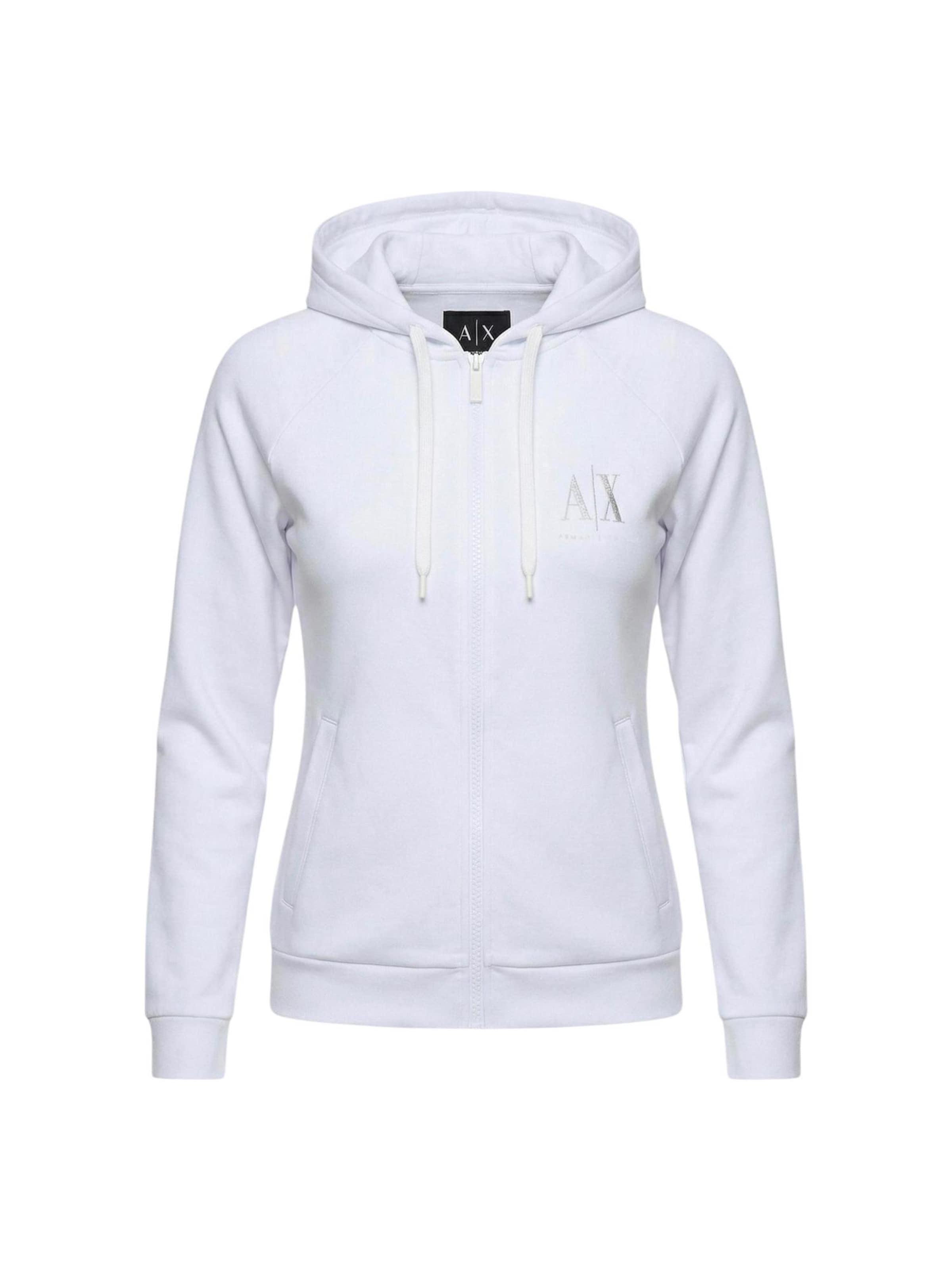 ARMANI EXCHANGE Sweatjakke 'XW002814 AF13397' i hvid: forside