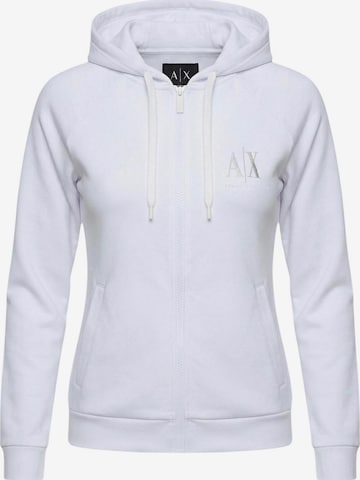 ARMANI EXCHANGE Sweatjakke 'XW002814 AF13397' i hvid: forside