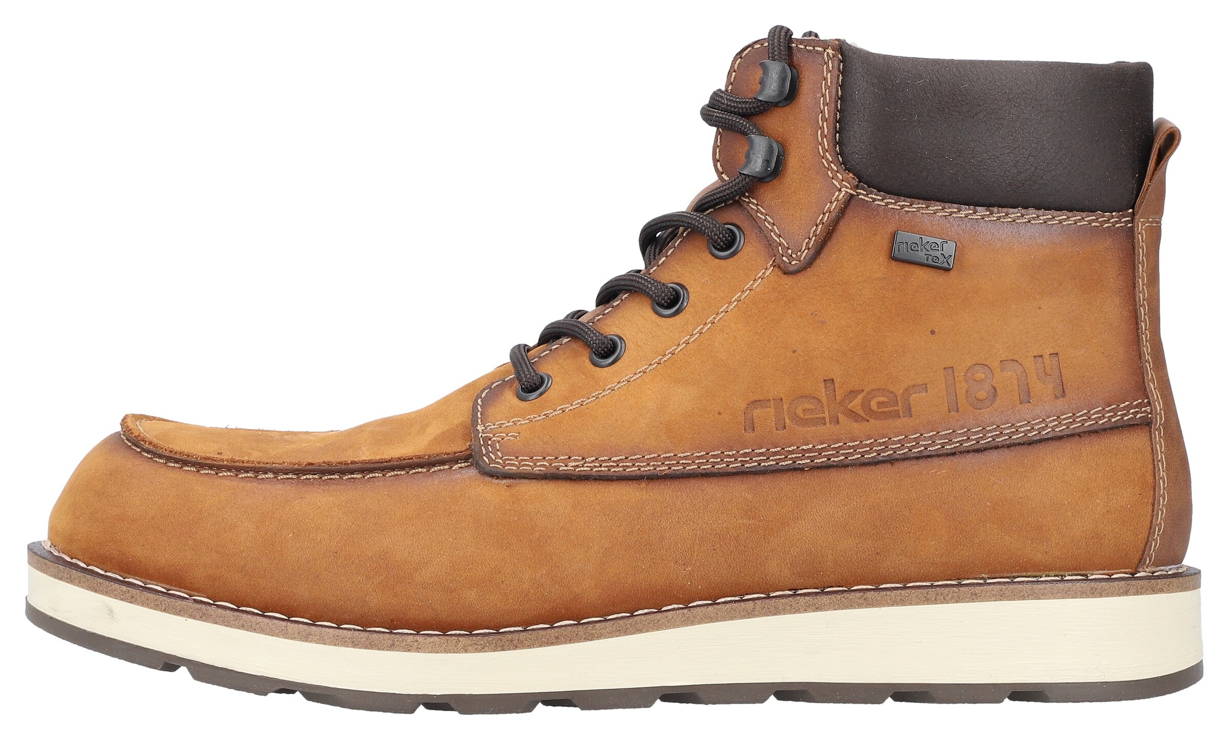 Bottines à lacets Rieker en beige