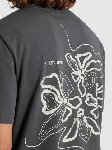 CAST IRON Shirt 'T-shirt in jersey with back artwork' in Grijs