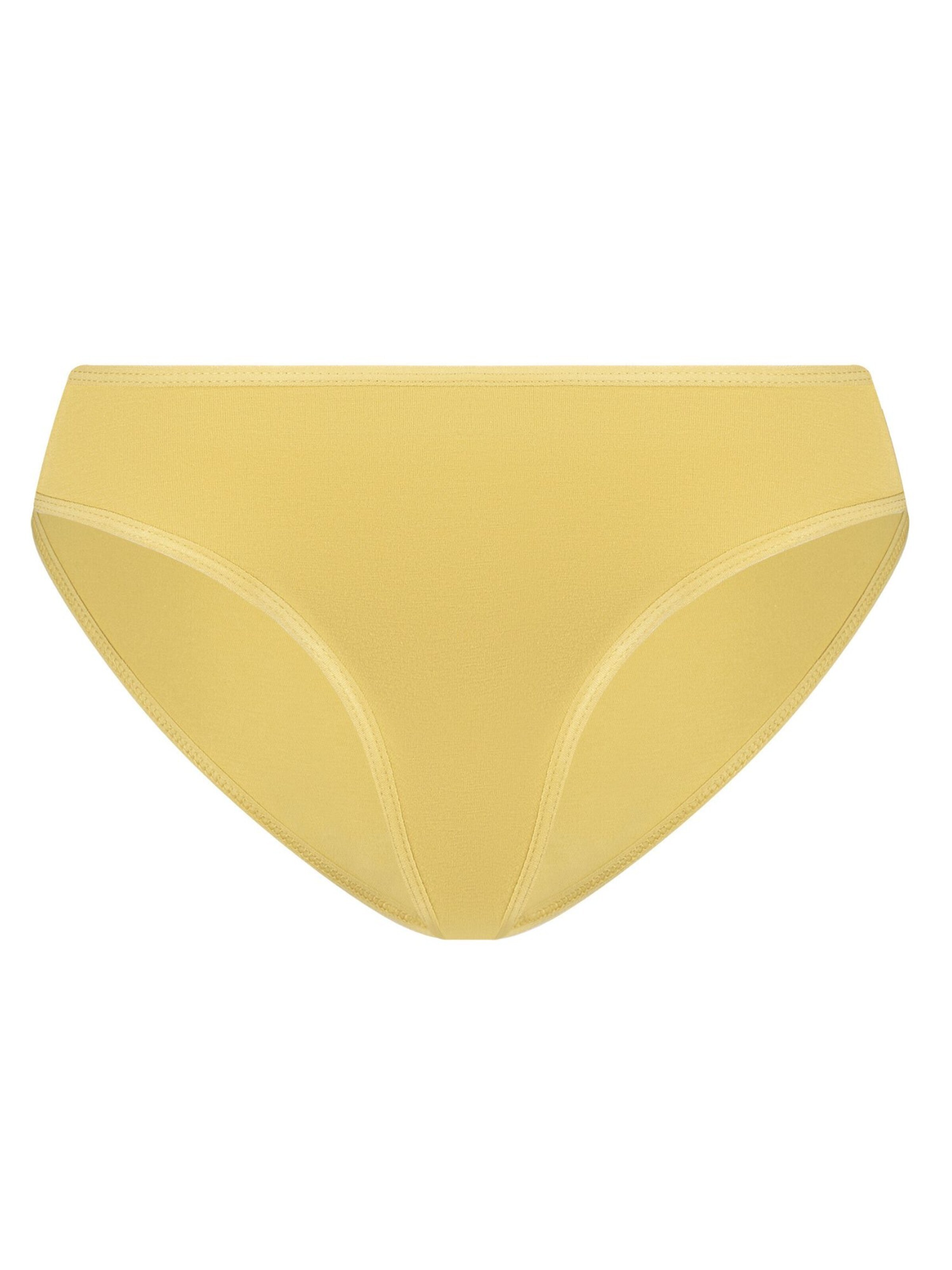 Albero Natur Slip 'Klassischer Bio-Baumwoll Damen Slip'‌‌ in Gelb: Vorderseite