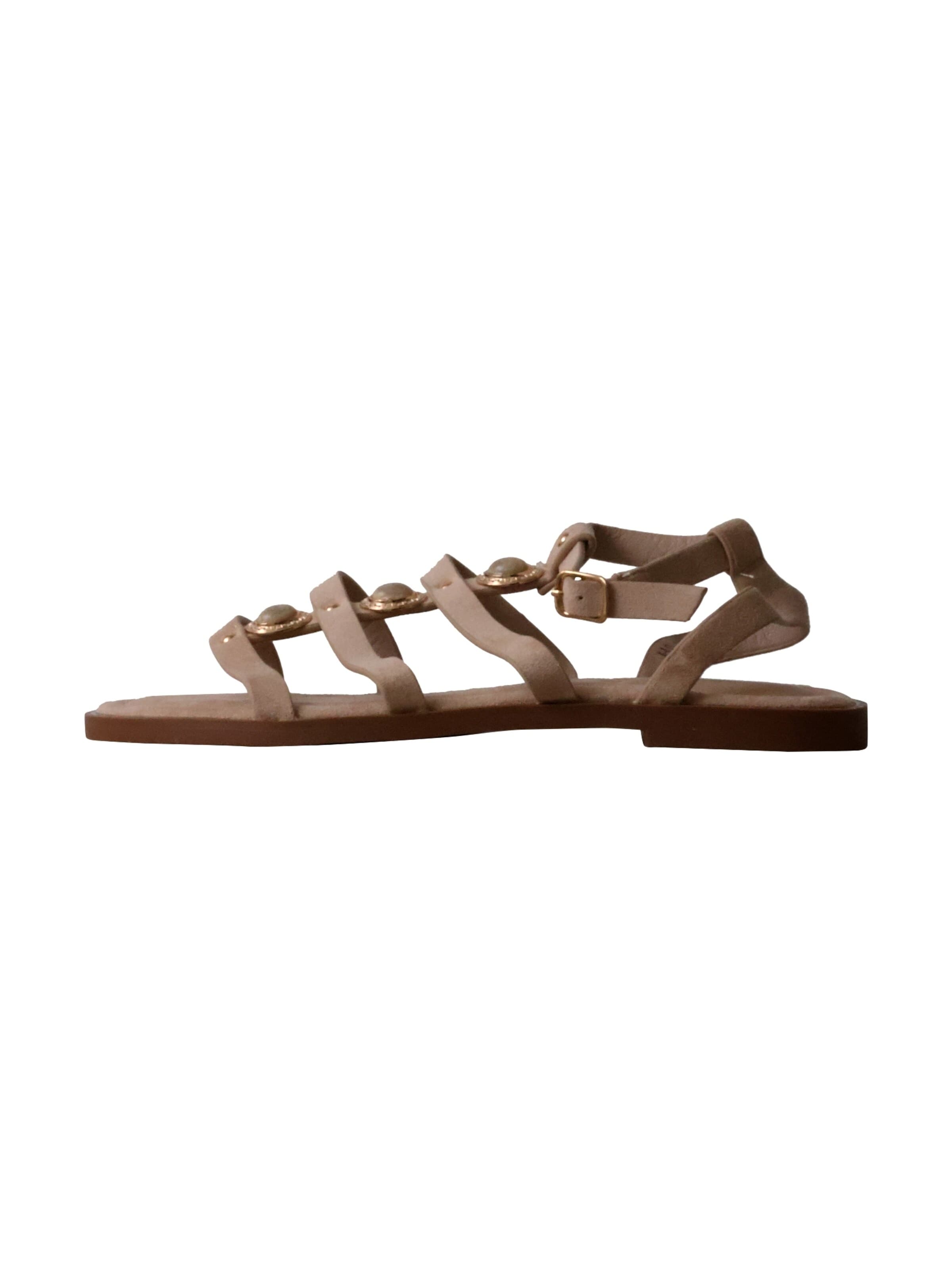 Super Mode - Sandalias 'Flache Riemchensandalen von Joalice' en verde: frente