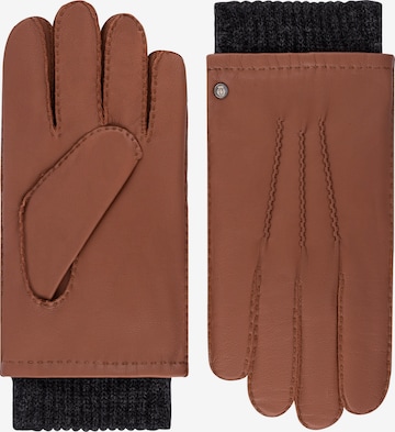 Roeckl Full Finger Gloves 'Metz' in Brown: front