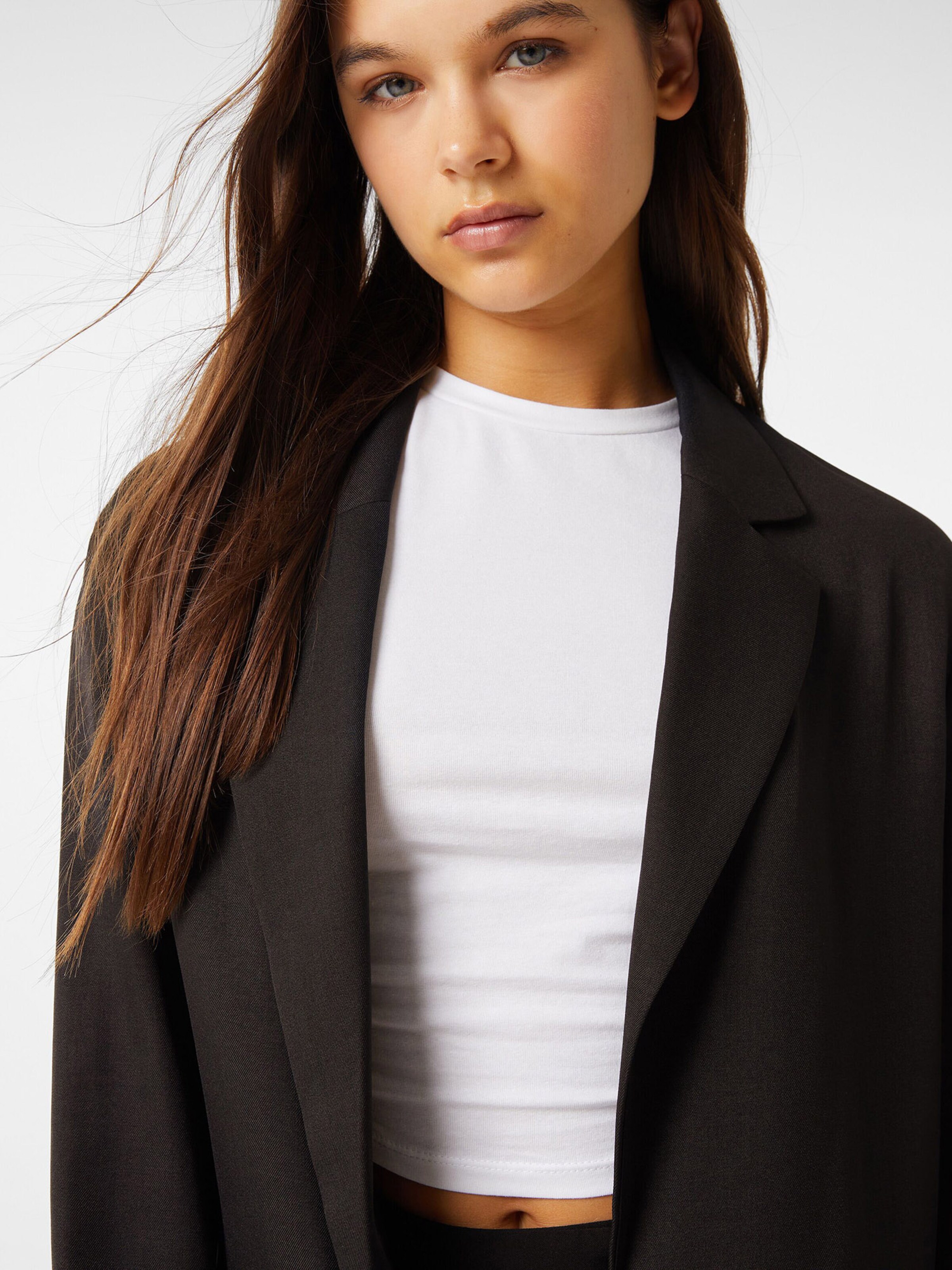 Bershka Blazer in Black ABOUT YOU