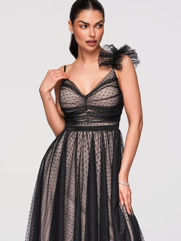 Ombre Kleid‌ in Schwarz