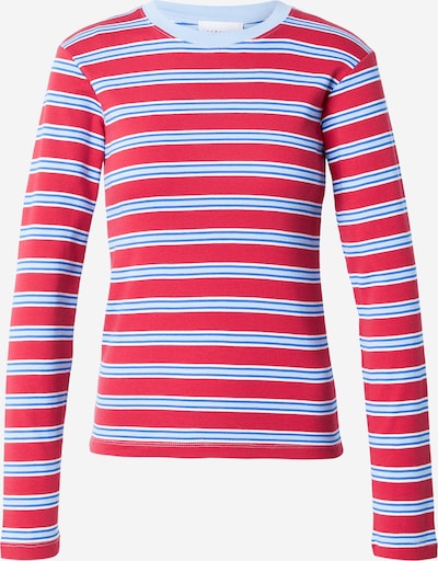 Marškinėliai 'JAVA' iš TOPSHOP, spalva – mėlyna / šviesiai mėlyna / raudona / balta, Prekių apžvalga