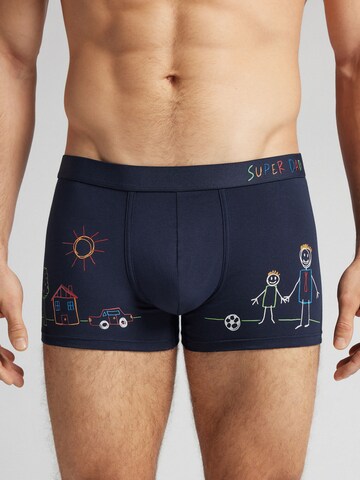 INTIMISSIMI Boxershorts 'Super Dad' in Blau: Vorderseite