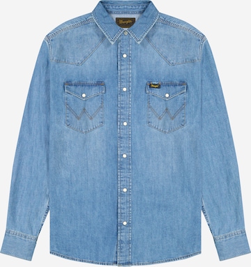 WRANGLER Langarmhemd in Blau: Vorderseite