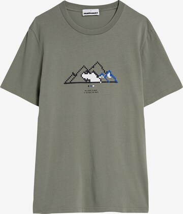 ARMEDANGELS Shirt 'JAAMES PIXXEL MOUNTAIN' in Green: front
