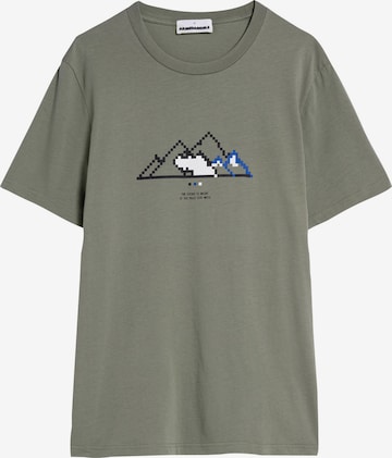 ARMEDANGELS Shirt 'JAAMES PIXXEL MOUNTAIN' in Green: front