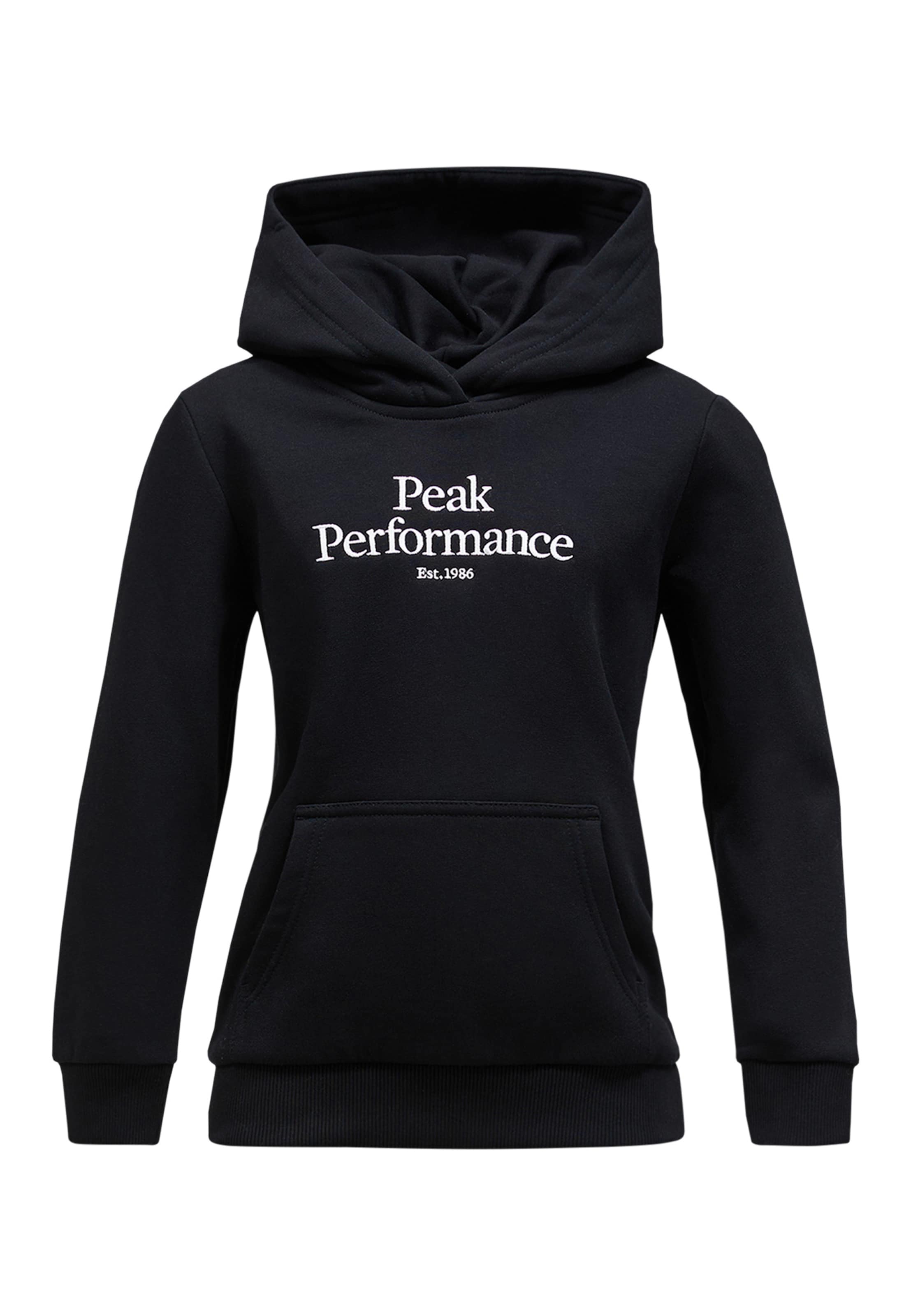 PEAK PERFORMANCE Sportsweatshirt in Zwart: voorkant