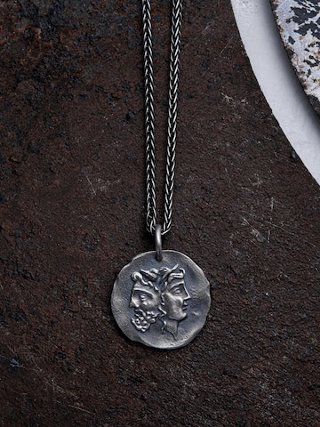 REYTEL - Pingente 'DOUBLE MASK OF THE SAGITTARIUS (ancient greek coin)' em prata