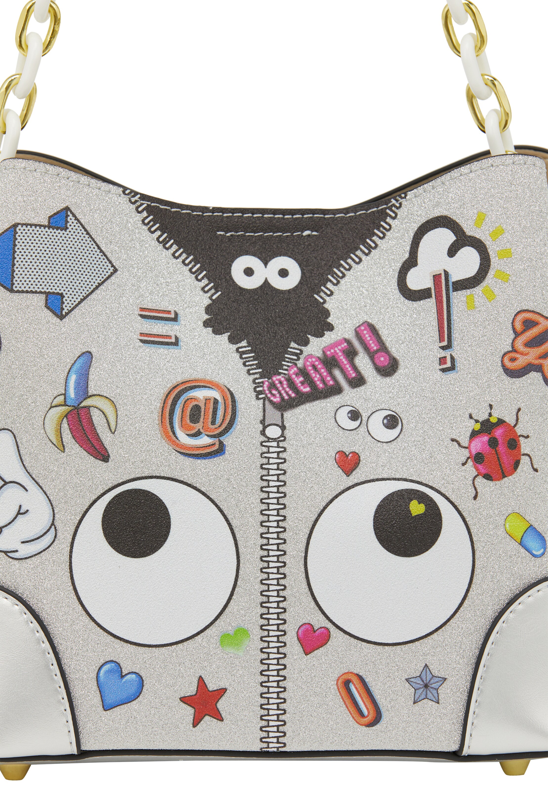 Sac bandoulière 'Pop Eyetheme' MYMO en argent