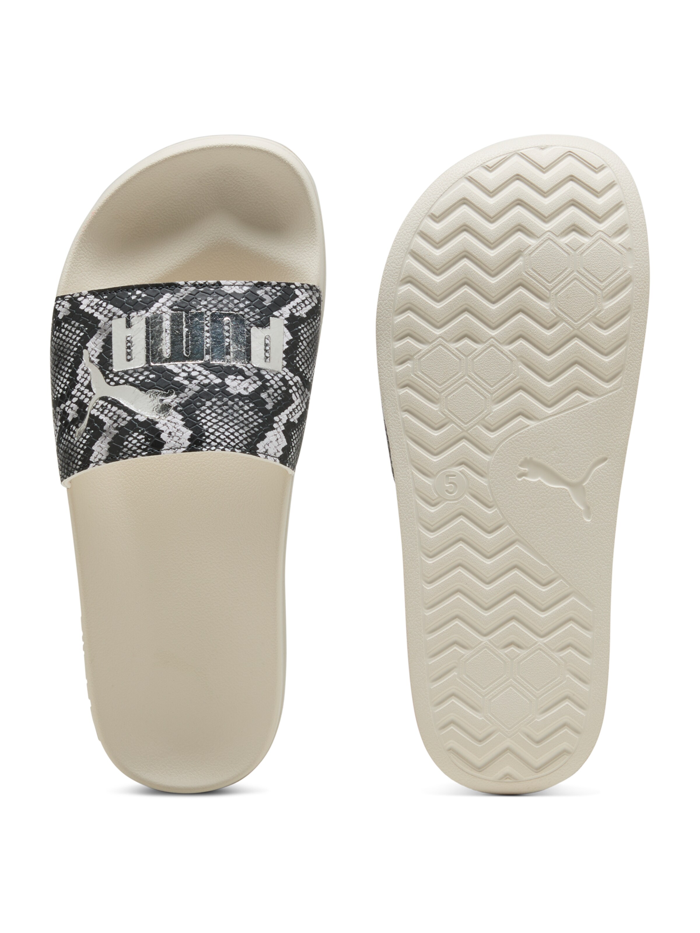 balts PUMA Iešļūcenes/baseina apavi 'Leadcat 2.0 Snake Chic'