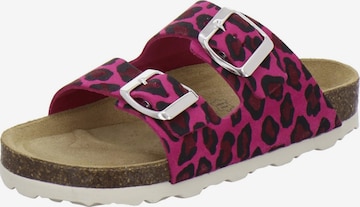 AFS-Schuhe Sandale 'Mädchen Pantoletten Zweischnaller leo-pink' in Pink: Vorderseite