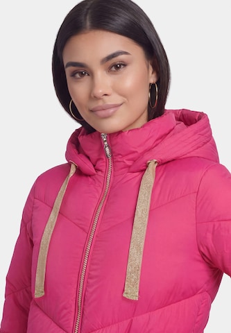 Manteau mi-saison faina en rose