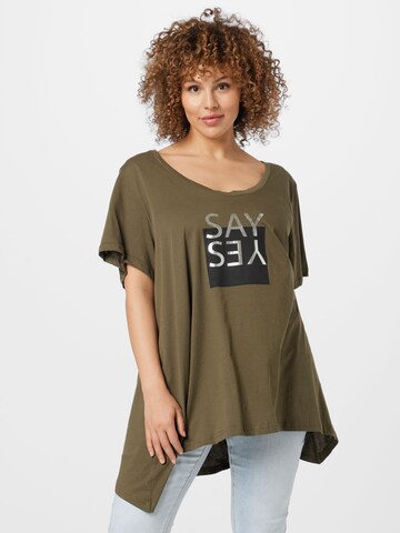 T-shirt Zizzi en vert : devant